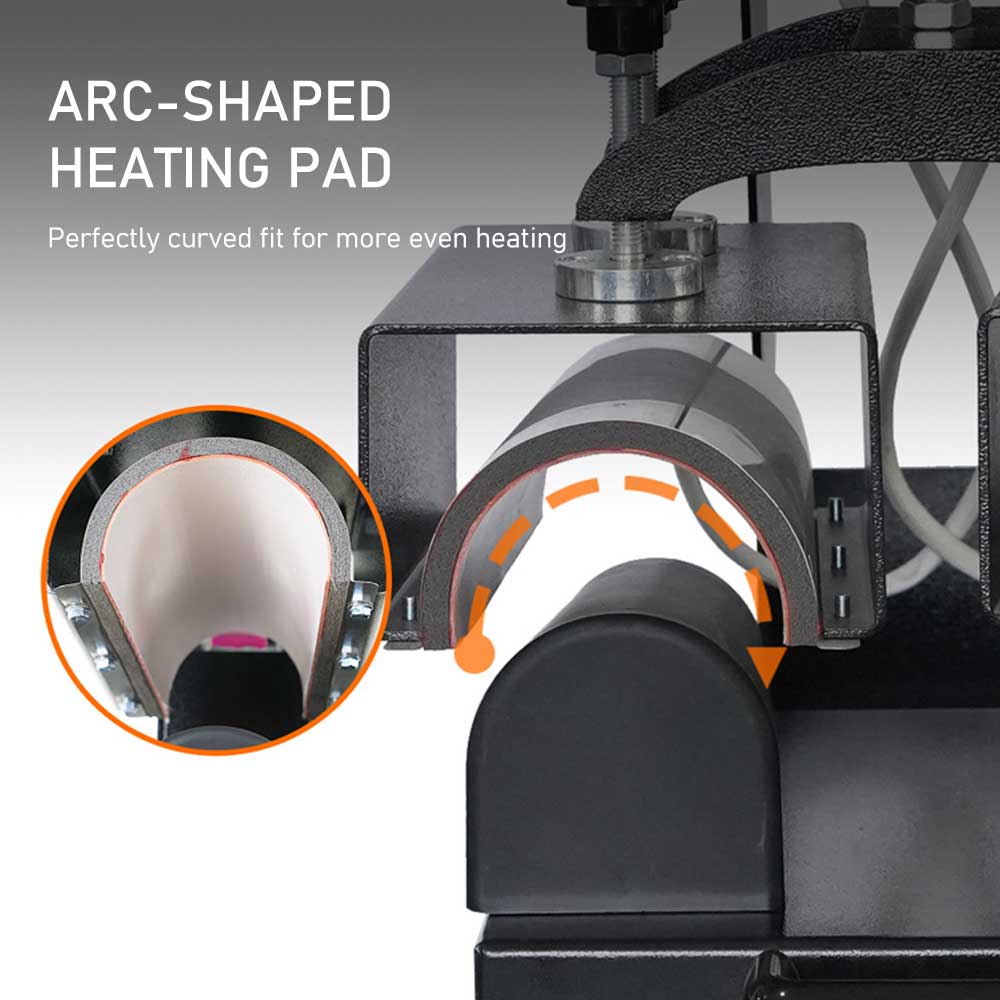 Dual-Station Shin Guard Heat Press Machine - Arc-Shaped Sublimation Transfer Equipment for Shin Guards