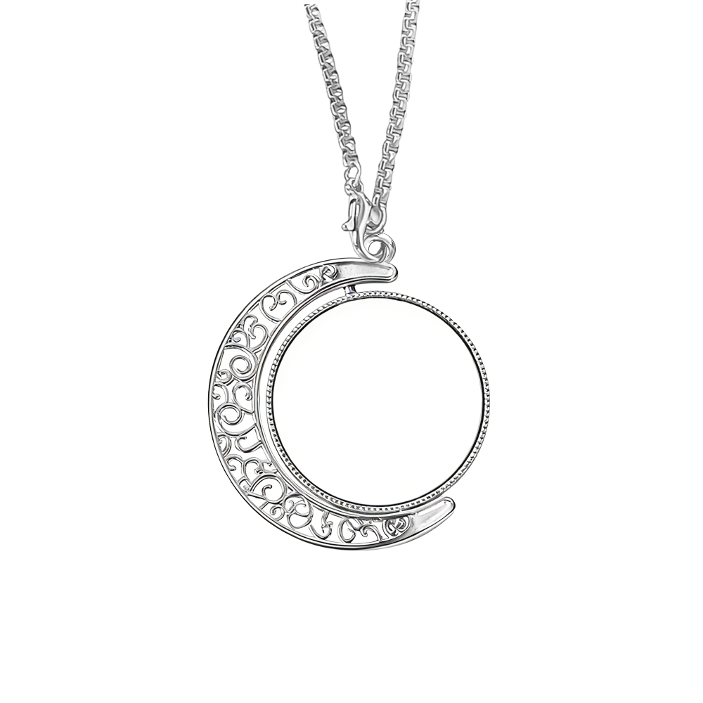Sublimation Blank Metal Pendant Necklaces - Multiple Shapes & Double-Sided Printable Options for Custom Jewelry Making