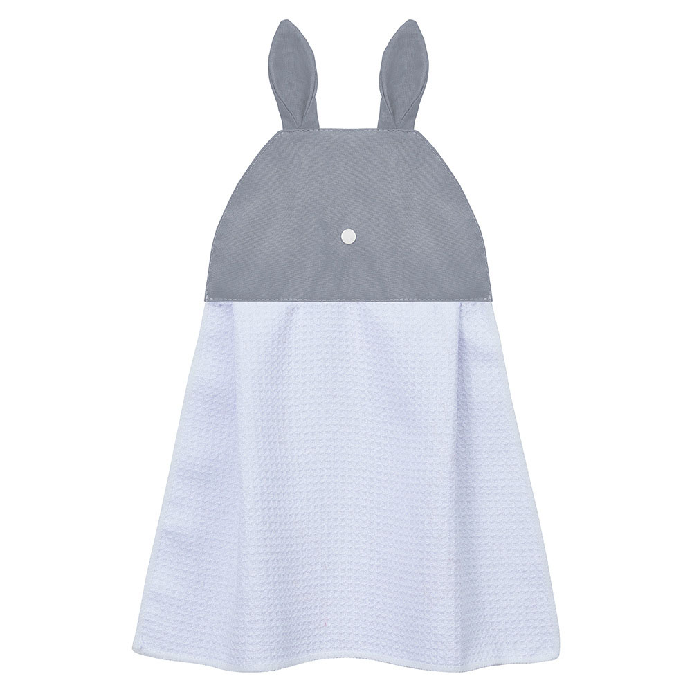 Sublimation Blank Waffle Weave Hand Towel - Cute Bunny Ear Hanging Design for Heat Transfer Printing