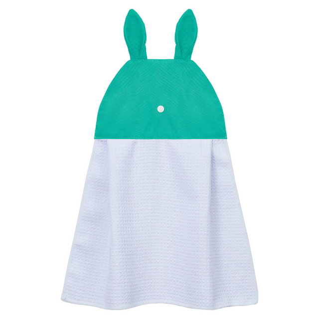 Sublimation Blank Waffle Weave Hand Towel - Cute Bunny Ear Hanging Design for Heat Transfer Printing