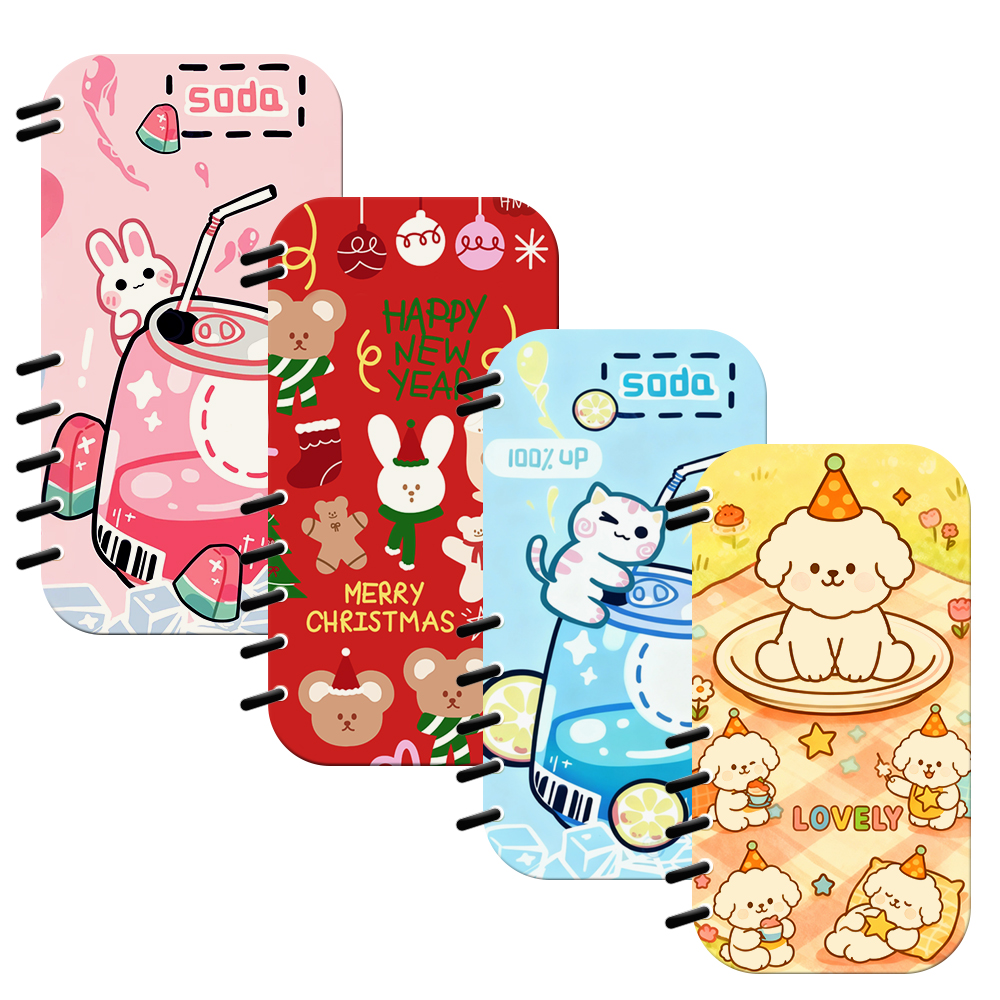 Cute UV Printable Spiral Flip Notebook Phone Case for iPhone 17 Series - Clear Soft TPU Protective Cover