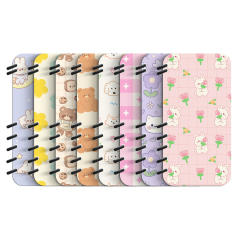 Cute UV Printable Spiral Flip Notebook Phone Case for iPhone 17 Series - Clear Soft TPU Protective Cover