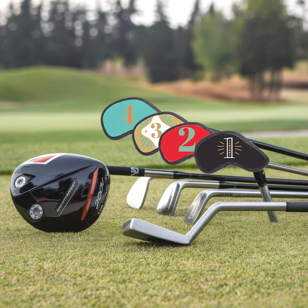 Sublimation Blank Neoprene Golf Iron Headcovers - Double-Sided Printable, Velcro Closure for Custom Golf Club Protection