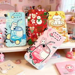 Cute UV Printable Spiral Flip Notebook Phone Case for iPhone 17 Series - Clear Soft TPU Protective Cover