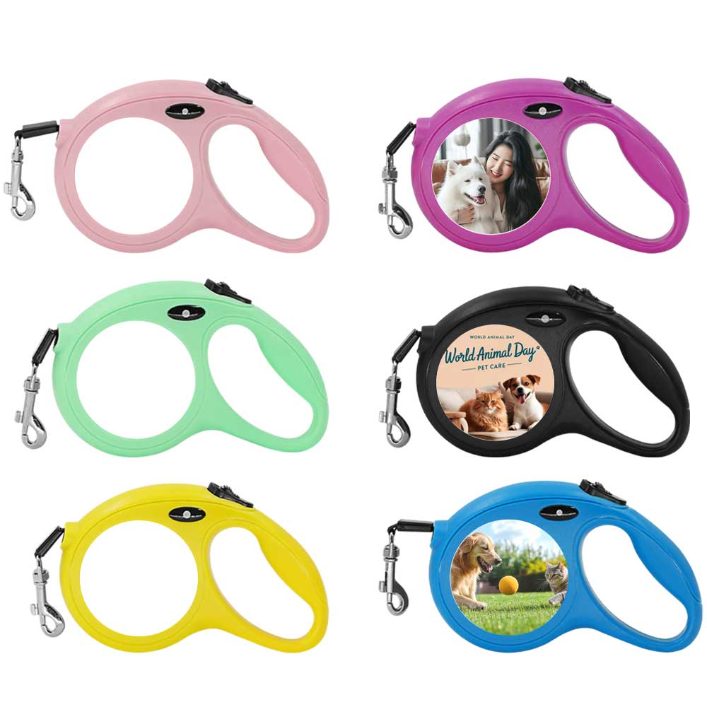 Sublimation Blank Retractable Dog Leash - Customizable Printable Pet Walking Lead for Personalized Pet Supplies & Gifts