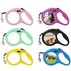 Sublimation Blank Retractable Dog Leash - Customizable Printable Pet Walking Lead for Personalized Pet Supplies & Gifts