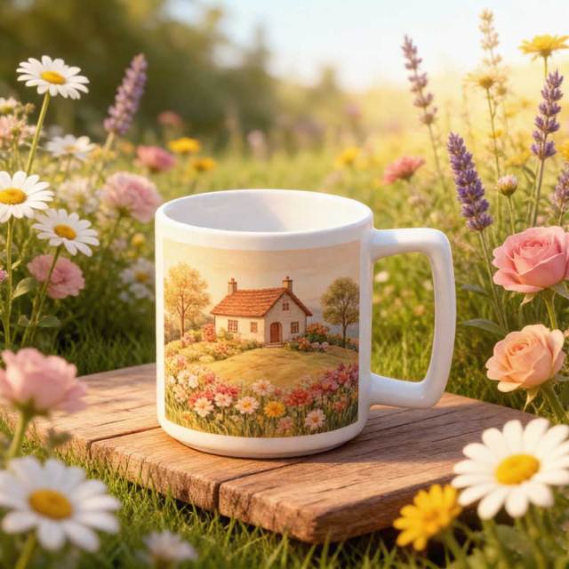11oz Sublimation Blank White Mug - Classic Ceramic Coffee Mug for Custom Heat Transfer Printing