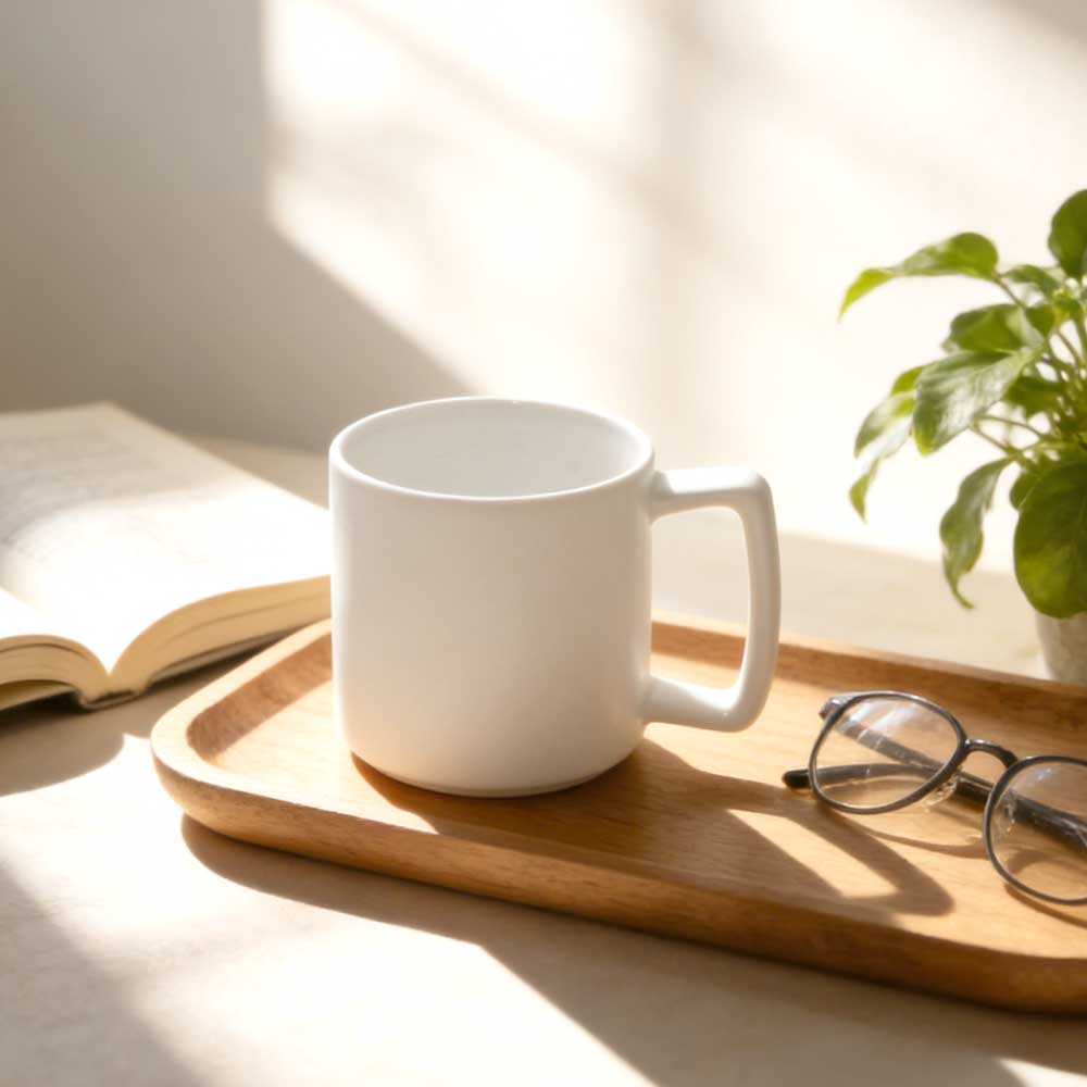 11oz Sublimation Blank White Mug - Classic Ceramic Coffee Mug for Custom Heat Transfer Printing