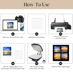 Sublimation Blank Acrylic Magnetic Photo Frame - Dual Use Fridge Magnet & Tabletop Display with Multi-Photo Layouts