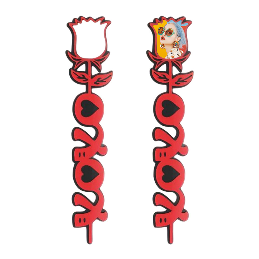 Sublimation Blank Single-Sided Acrylic + MDF Rose Gift Sticks - Custom Photo Floral Gifts for Love & Celebration