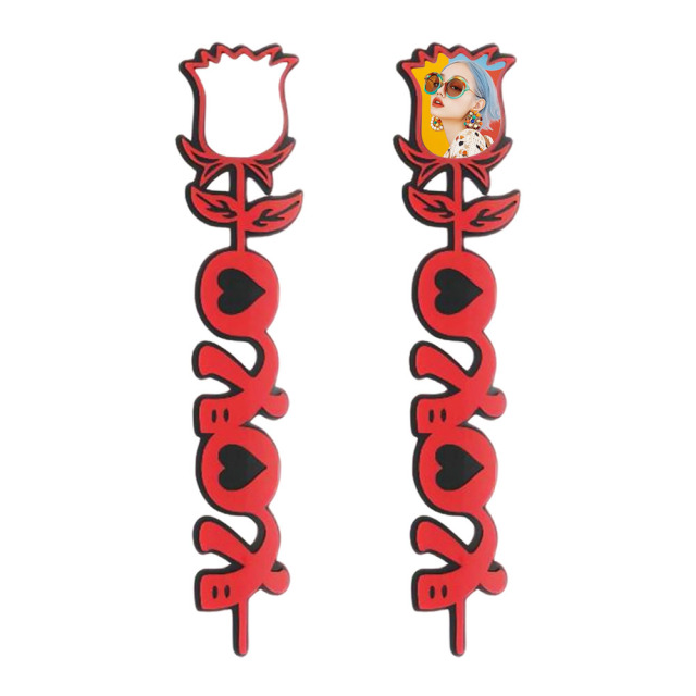 Sublimation Blank Single-Sided Acrylic + MDF Rose Gift Sticks - Custom Photo Floral Gifts for Love & Celebration