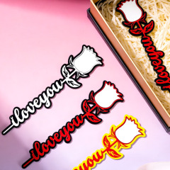 Sublimation Blank Single-Sided Acrylic + MDF Rose Gift Sticks - Custom Photo Floral Gifts for Love & Celebration