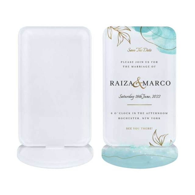 Sublimation Blank Acrylic Table Sign with Stand - Custom Printable Display for Weddings, Banquets & Events