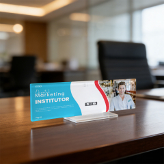 Sublimation Blank Acrylic Desk Name Plate - Custom Printable Office Name Sign for Conferences & Workspaces