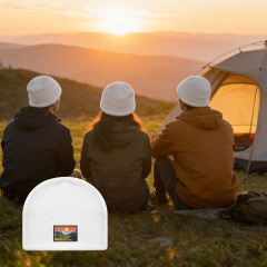 Sublimation Blank Double-Sided Polar Fleece Beanie - Cozy Thermal Winter Hat for Custom Heat Transfer Printing