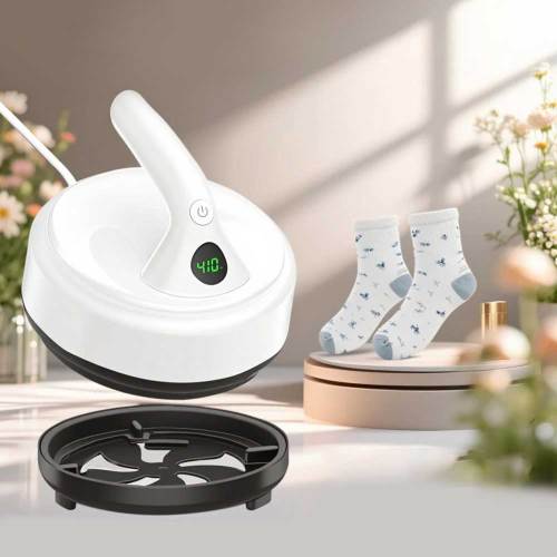 Portable Round Mini Heat Press Machine - 300W Fast Heating with 4 Temperature Modes for DIY Sublimation Projects