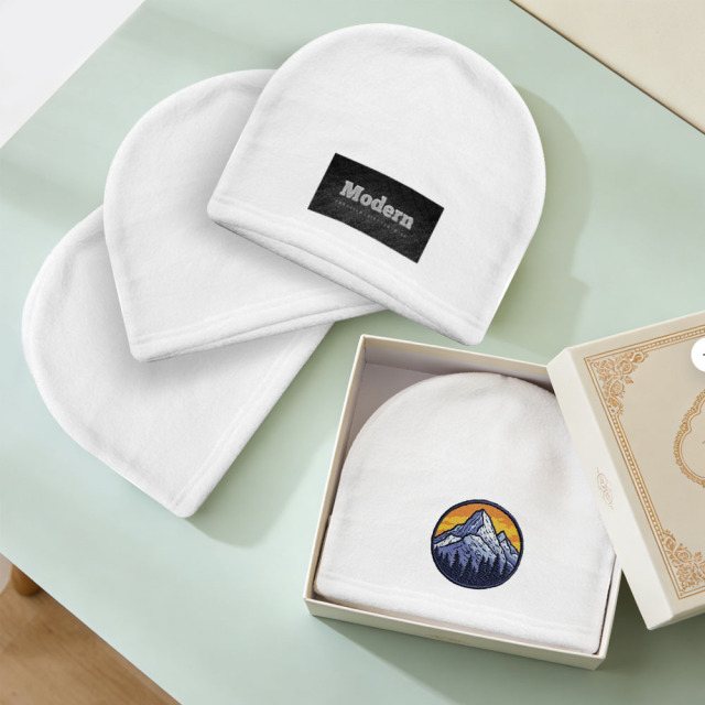 Sublimation Blank Double-Sided Polar Fleece Beanie - Cozy Thermal Winter Hat for Custom Heat Transfer Printing