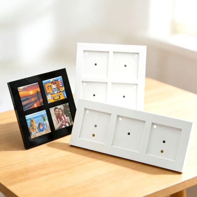 Sublimation Blank Acrylic Magnetic Photo Frame - Dual Use Fridge Magnet & Tabletop Display with Multi-Photo Layouts