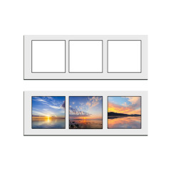 Sublimation Blank Acrylic Magnetic Photo Frame - Dual Use Fridge Magnet & Tabletop Display with Multi-Photo Layouts