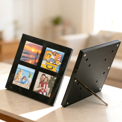 Sublimation Blank Acrylic Magnetic Photo Frame - Dual Use Fridge Magnet & Tabletop Display with Multi-Photo Layouts