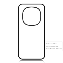 Sublimation Phone Cases for Redmi Note 15 Pro Plus,Note 15,Note 13,Note 14 Heat Transfer 2D TPU Phone Back Cover With Aluminum Sheet For DIY Customization