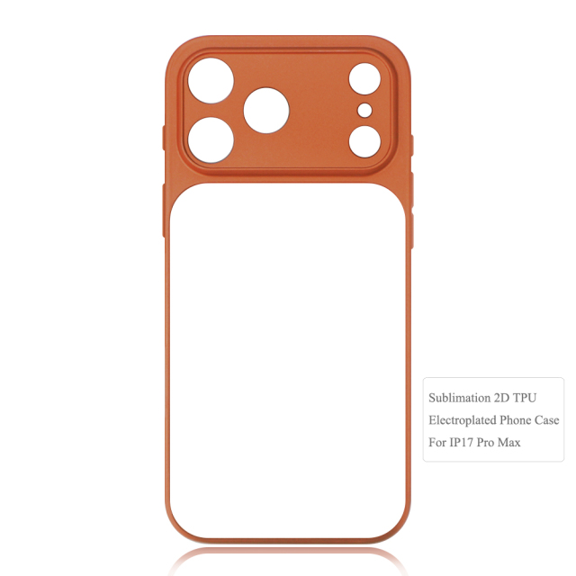 Sublimation Blank 2D TPU Electroplated Phone Case for iPhone 17 Series - Customizable Protective Cover