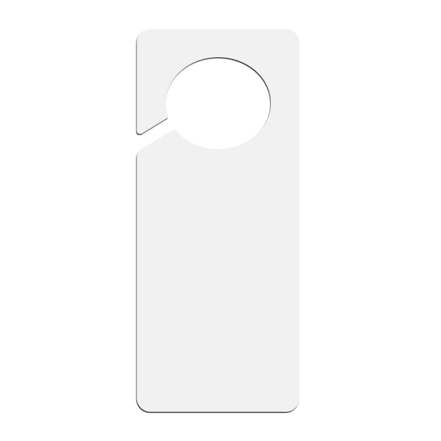 Sublimation Blank PET Plastic Door Hanger - Double-Sided Printable Custom Sign for Hotels, Home & Events