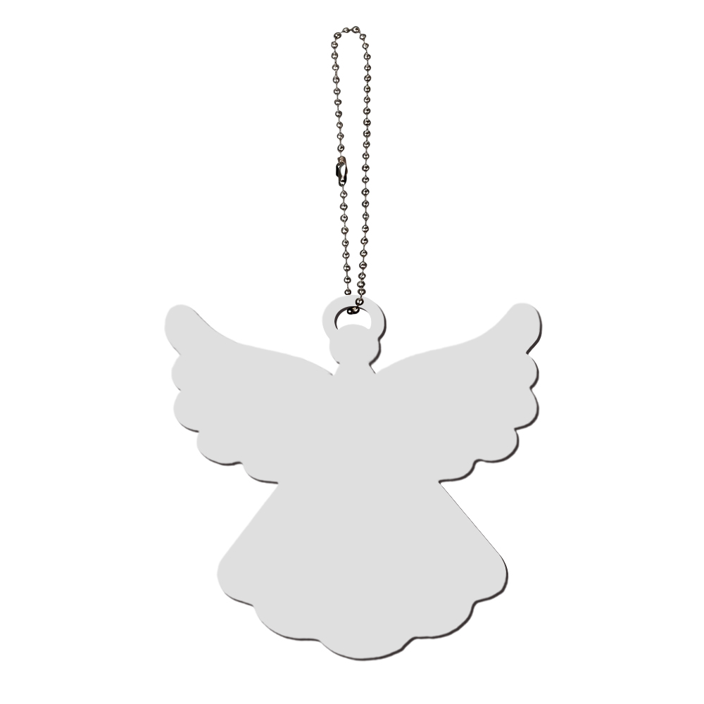 Sublimation Blank Angel Wings Car Pendant - Double-Sided Printable MDF Memorial Ornament for Custom Photo Printing