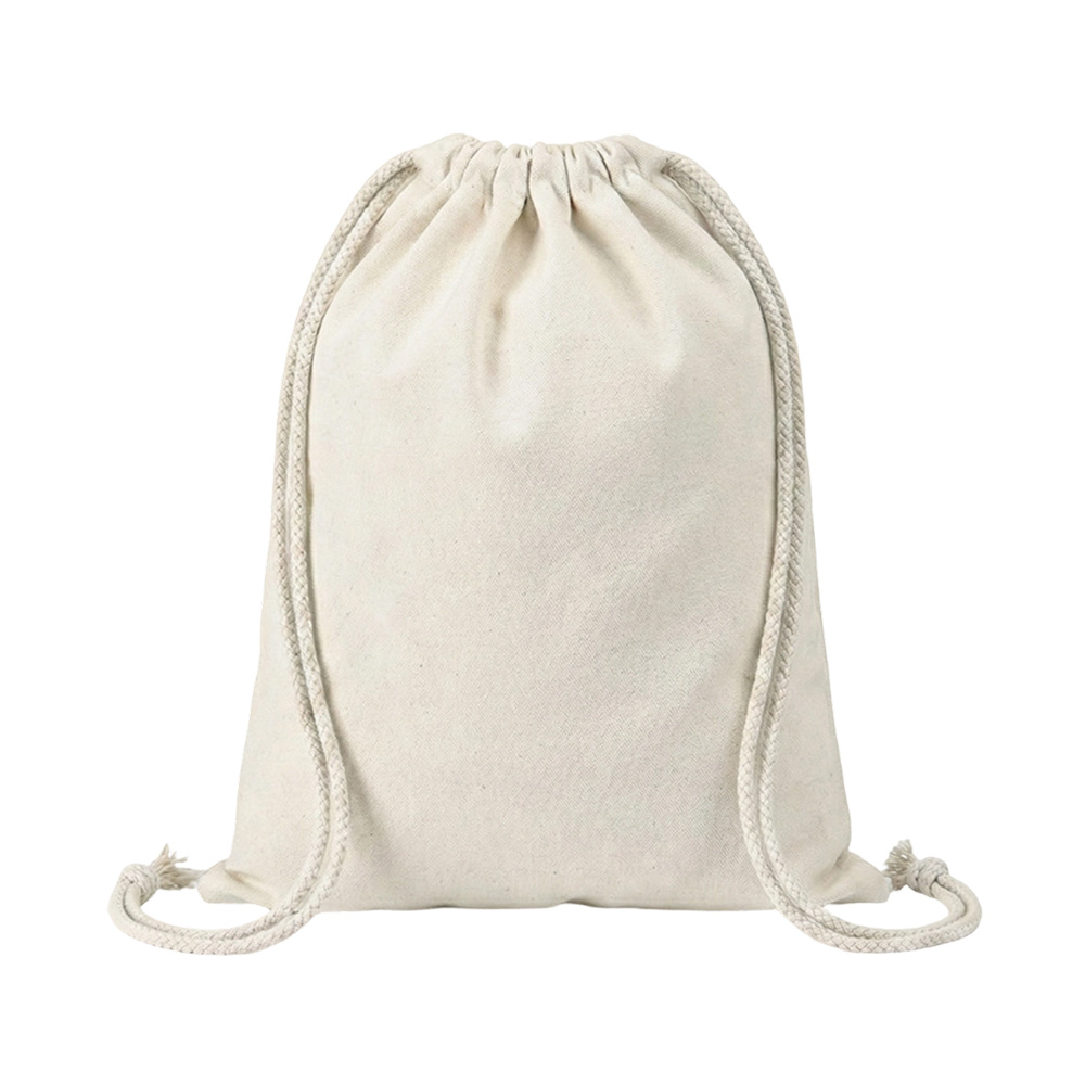 Sublimation Blank Cotton Linen Drawstring Bag - Double-Sided Printable 30x40cm Gym & Travel Sack for Custom Heat Transfer