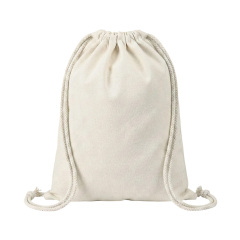 Sublimation Blank Cotton Linen Drawstring Bag - Double-Sided Printable 30x40cm Gym & Travel Sack for Custom Heat Transfer