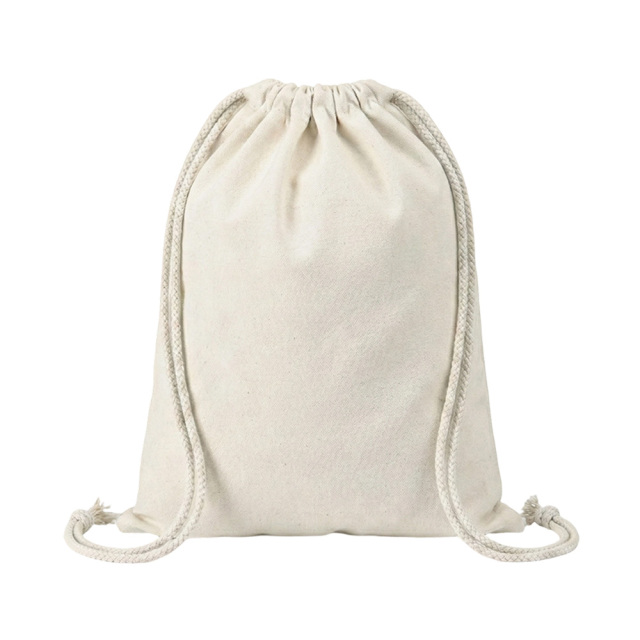 Sublimation Blank Cotton Linen Drawstring Bag - Double-Sided Printable 30x40cm Gym & Travel Sack for Custom Heat Transfer