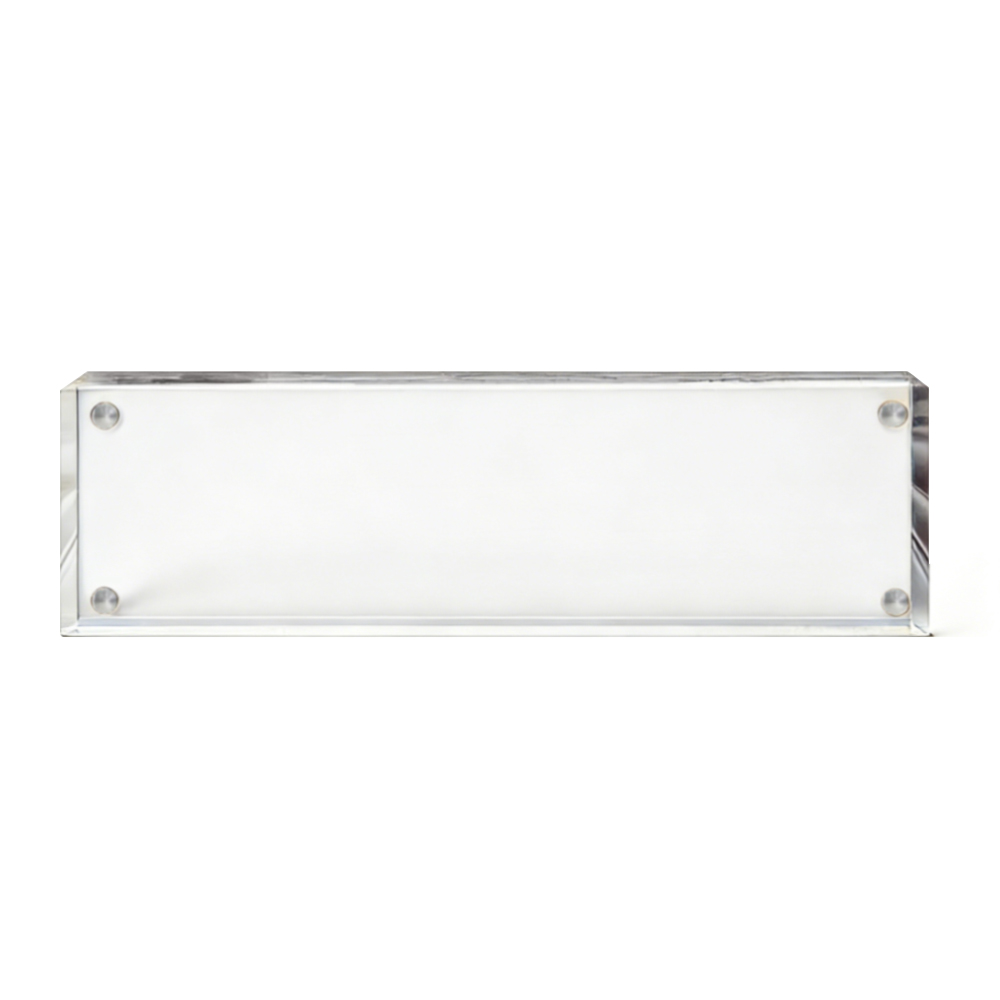 Sublimation Blank Acrylic Magnetic Desk Name Plate - Premium Clear Display Sign for Custom Office & Event Identification