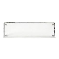Sublimation Blank Acrylic Magnetic Desk Name Plate - Premium Clear Display Sign for Custom Office & Event Identification