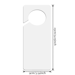 Sublimation Blank PET Plastic Door Hanger - Double-Sided Printable Custom Sign for Hotels, Home & Events