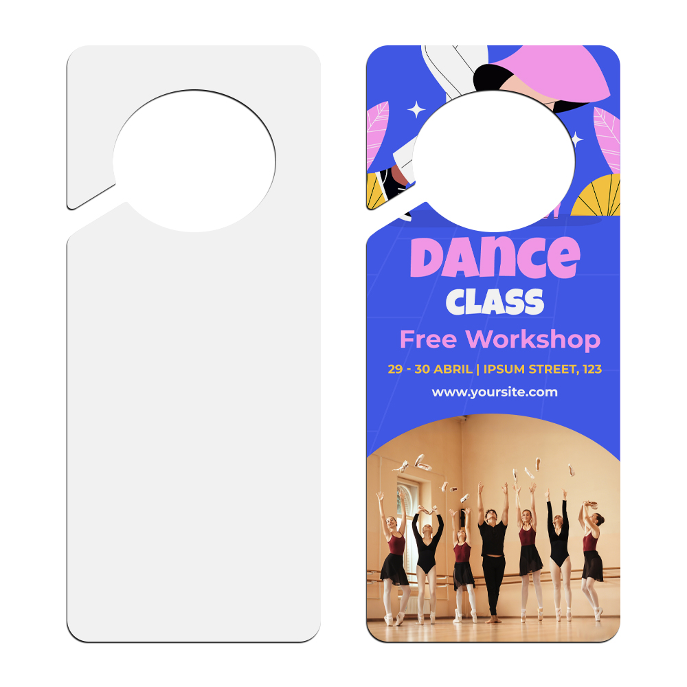 Sublimation Blank PET Plastic Door Hanger - Double-Sided Printable Custom Sign for Hotels, Home & Events