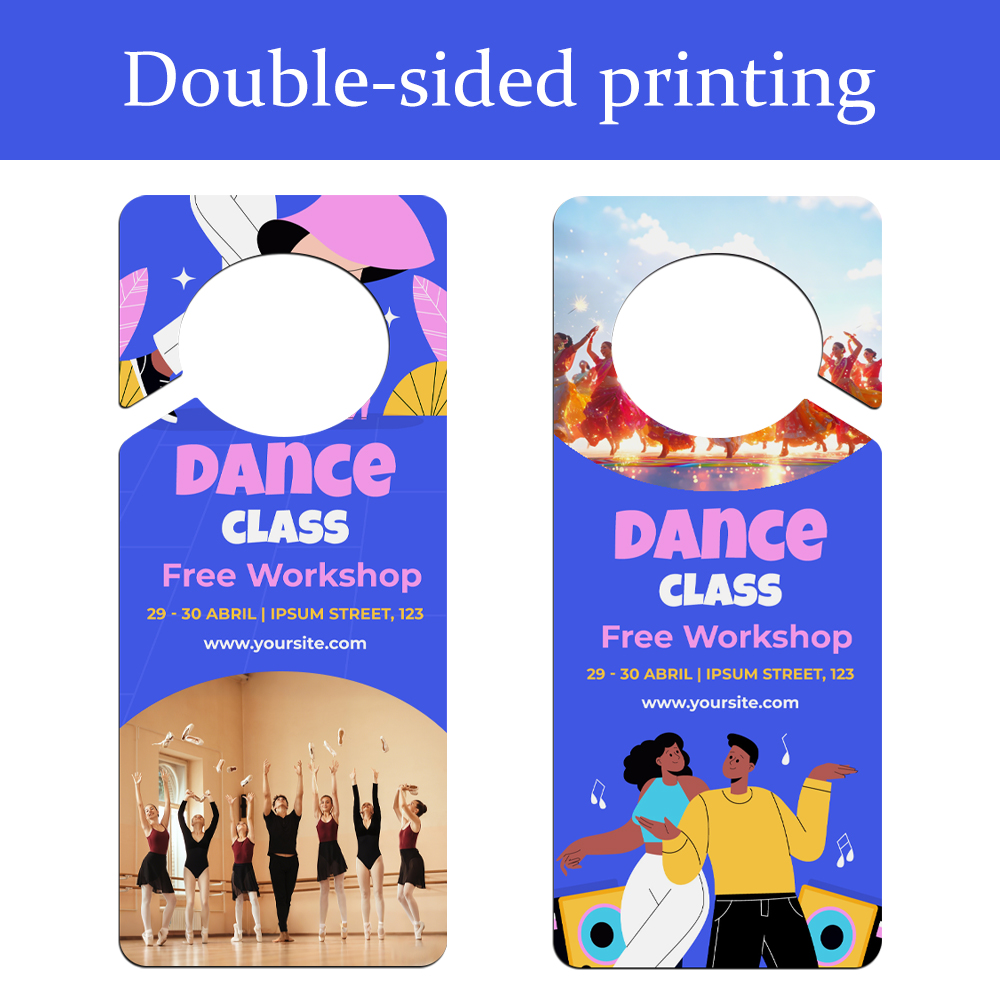 Sublimation Blank PET Plastic Door Hanger - Double-Sided Printable Custom Sign for Hotels, Home & Events