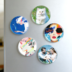 Sublimation Blank Acrylic Magnetic Fidget Toy - 360° Spinning Stress Relief & Fridge Magnet for Custom Printing