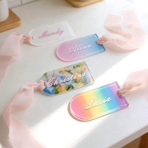 Sublimation Blank Acrylic Invitation Tags - Customizable Wedding & Event Name Tags for Heat Transfer Printing