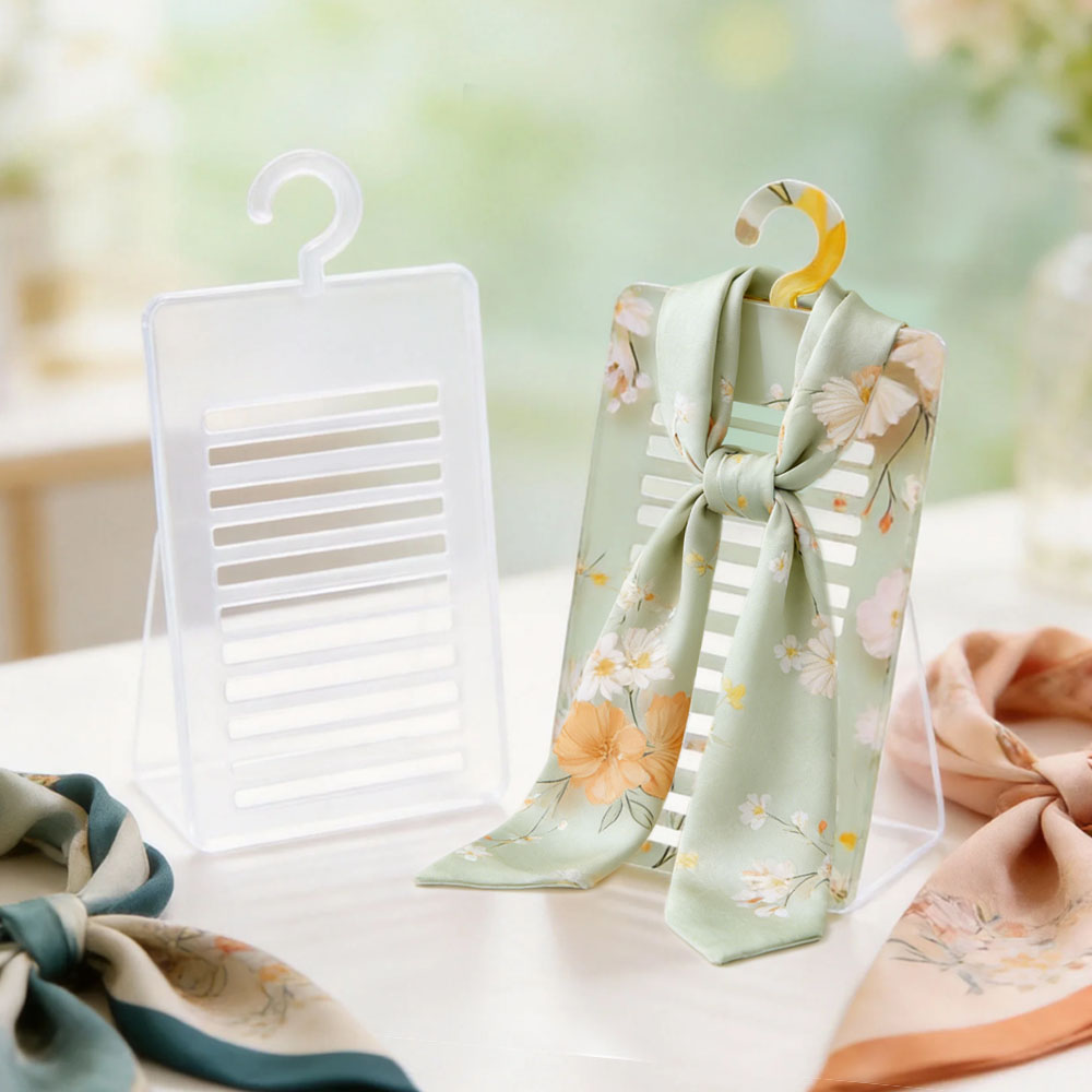 Sublimation Blank Acrylic Scarf & Tie Hanger - Customizable Organizer for Closet & Tabletop Display