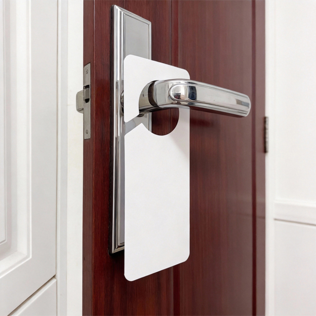 Sublimation Blank PET Plastic Door Hanger - Double-Sided Printable Custom Sign for Hotels, Home & Events