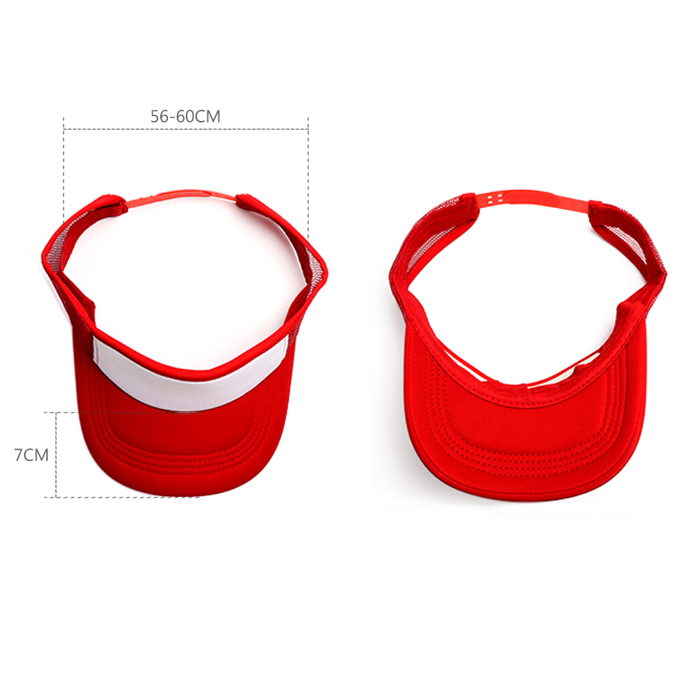 Sublimation Blank Mesh Sun Visor Hat - Adjustable Breathable Sun Cap for Custom Heat Transfer Printing 9 colors to choose