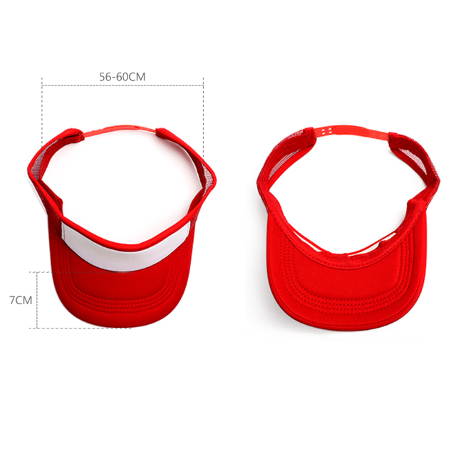 Sublimation Blank Mesh Sun Visor Hat - Adjustable Breathable Sun Cap for Custom Heat Transfer Printing 9 colors to choose