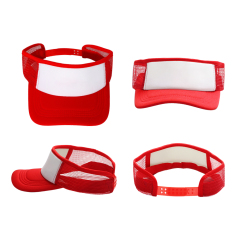 Sublimation Blank Mesh Sun Visor Hat - Adjustable Breathable Sun Cap for Custom Heat Transfer Printing 9 colors to choose