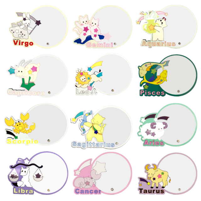 Sublimation Blank MDF Photo Frame – Creative Zodiac Series & Trendy Novelty Shapes, Fashion Personalized Picture Frame for Heat Transfer Printing