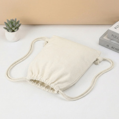 Sublimation Blank Cotton Linen Drawstring Bag - Double-Sided Printable 30x40cm Gym & Travel Sack for Custom Heat Transfer