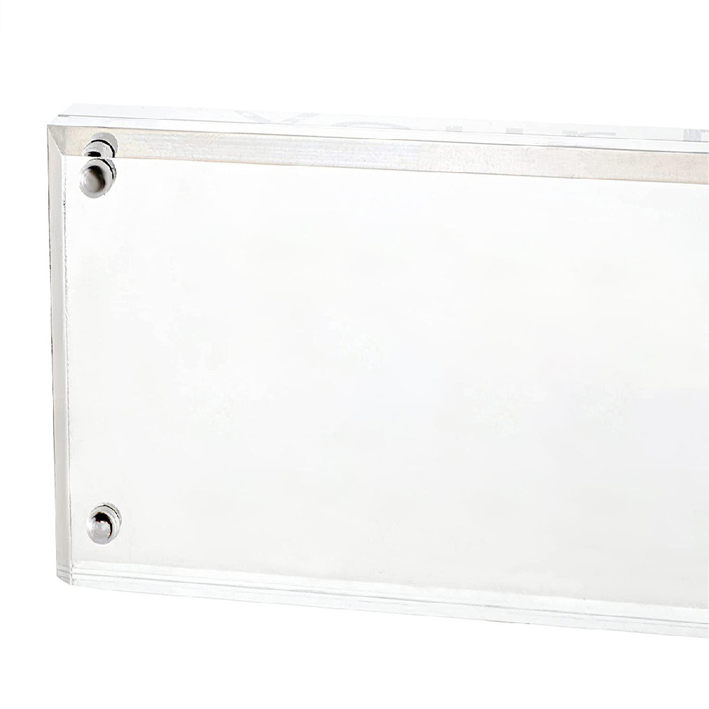 Sublimation Blank Acrylic Magnetic Desk Name Plate - Premium Clear Display Sign for Custom Office & Event Identification