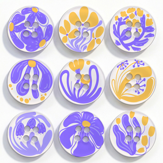 Sublimation Blank Acrylic Button Charms - Customizable Round Button Pendants for DIY Crafts & Gift Decor