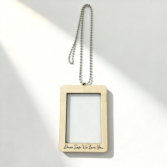 Sublimation Blank Hanging MDF Photo Frame Car Pendant - Single-Sided Printable "Drive Safe" Car Ornament for Custom Gifts