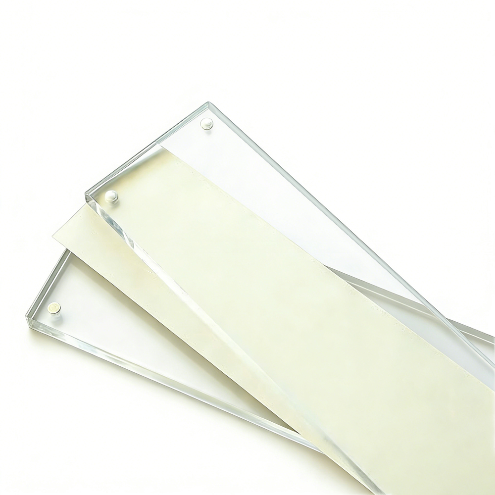 Sublimation Blank Acrylic Magnetic Desk Name Plate - Premium Clear Display Sign for Custom Office & Event Identification