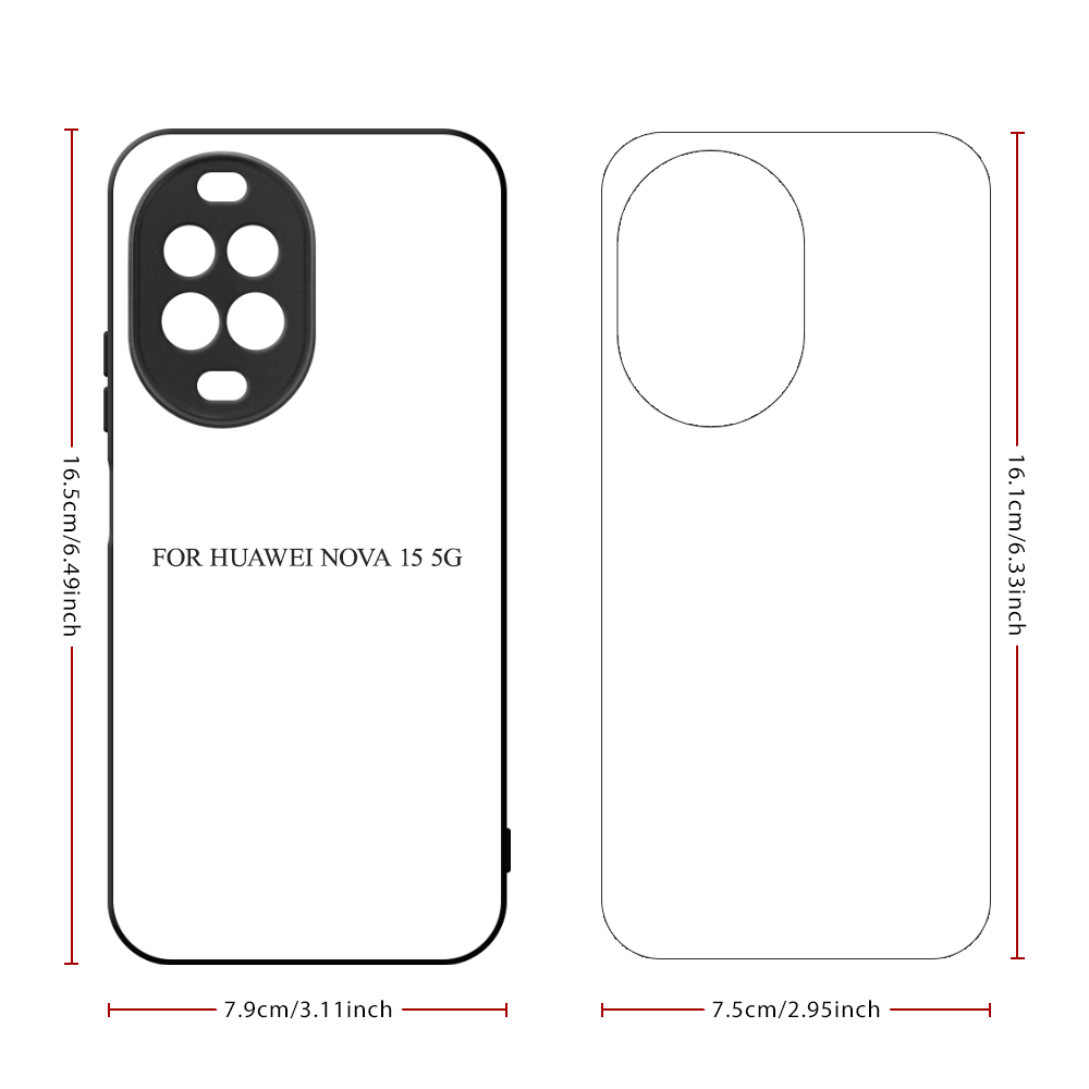 For Huawei Nova 15, Nova 15 Pro, Nova 15 Ultra, Mate 80 RS, Honor 400 Pro 5G, Honor X70I 5G Sublimation Blank Rubber 2D TPU Phone Case Cover Smooth Side